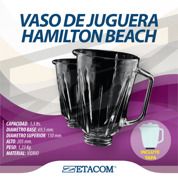 Imagen de VASO PARA LICUADORA HAMILTON.